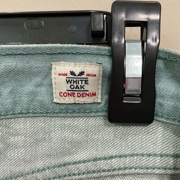 Levi’s 501 STF Denim Jeans Sz 44 x 30 WHITE OAK Cone Light Green Shrink to Fit - Picture 3 of 7